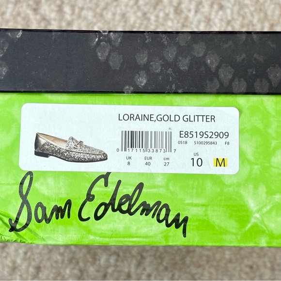 Sam Edelman Loraine Glittery Gold Flats Size 10 - Picture 5 of 5